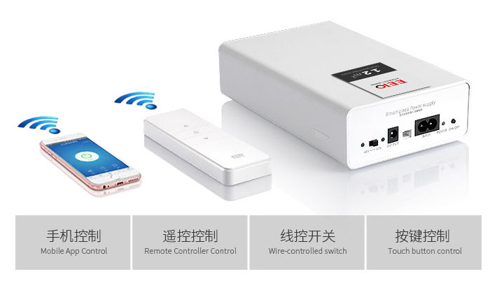 具有4種控制方式的調光玻璃電源